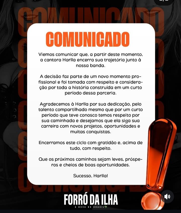 comunicado forró da ilha